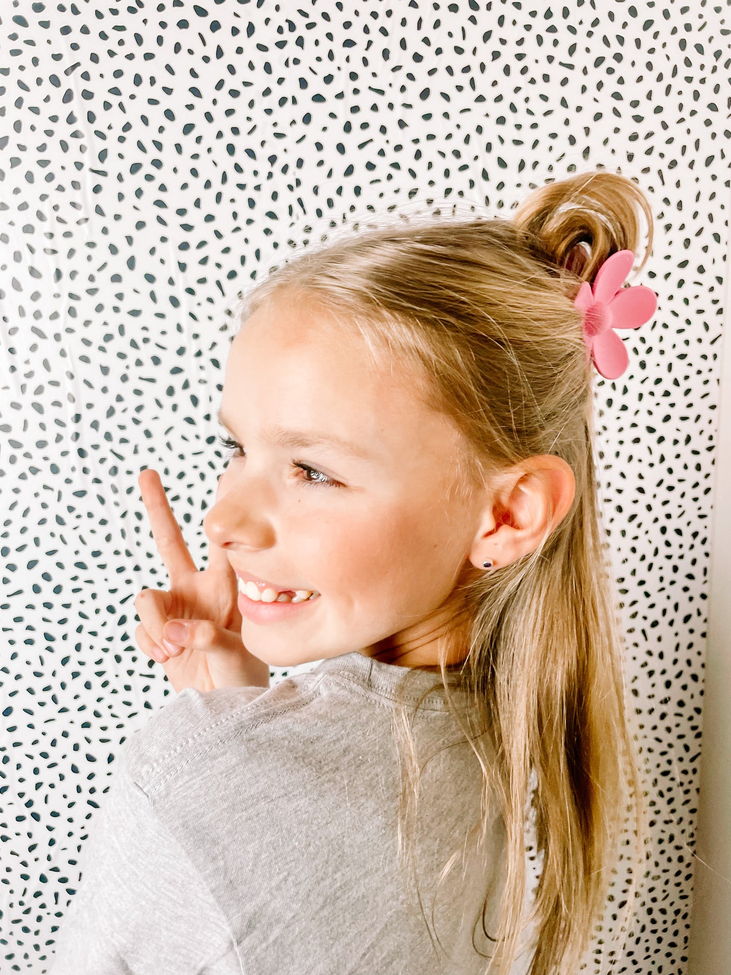 Light Pink Flower Claw Clip