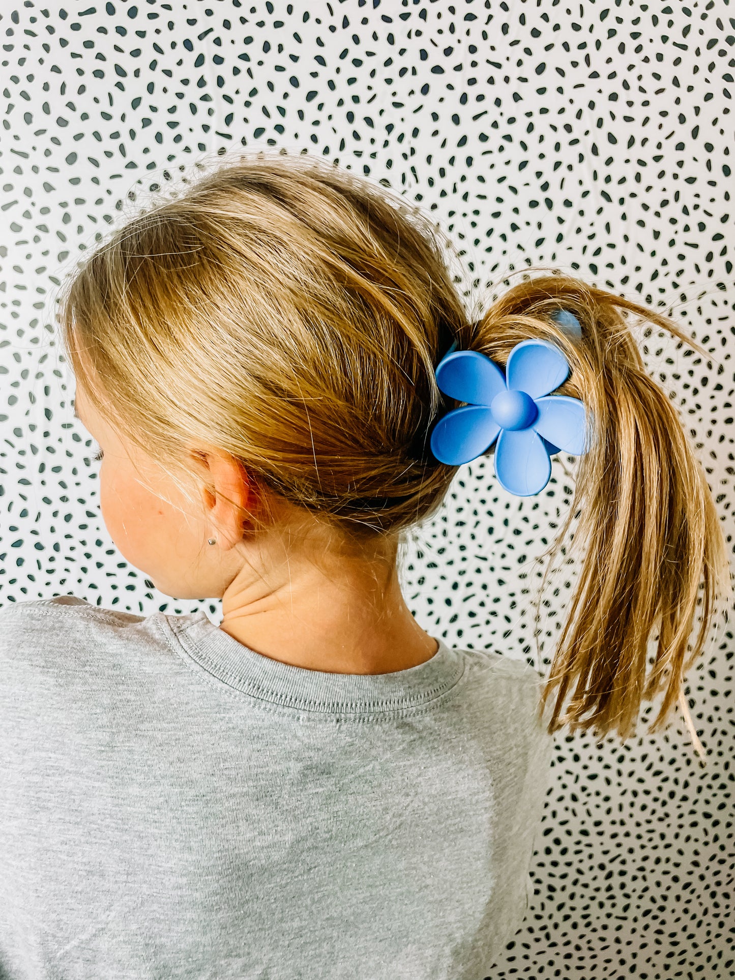 Blue Flower Claw Clip