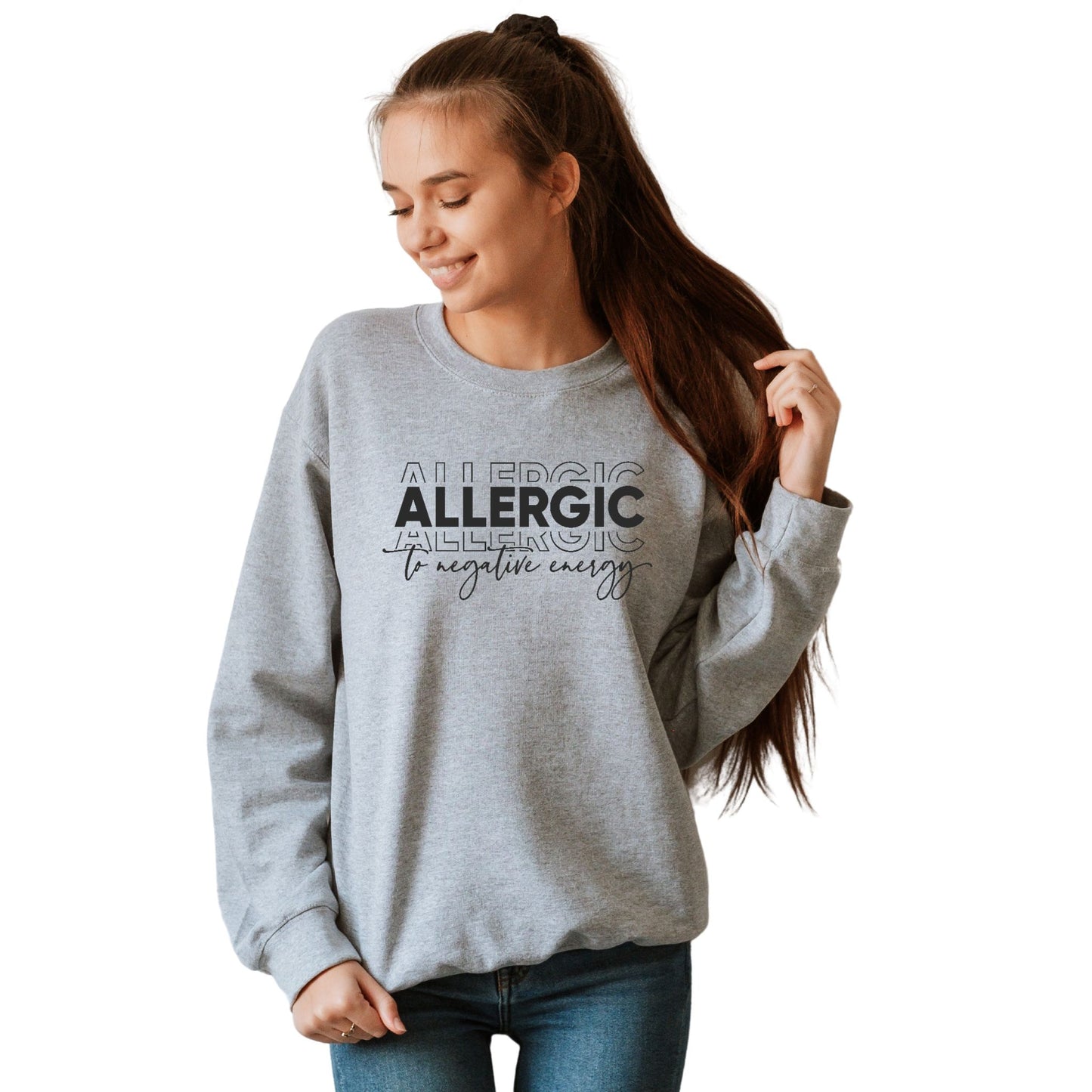 Girls Allergic to Negative Energy in Gray