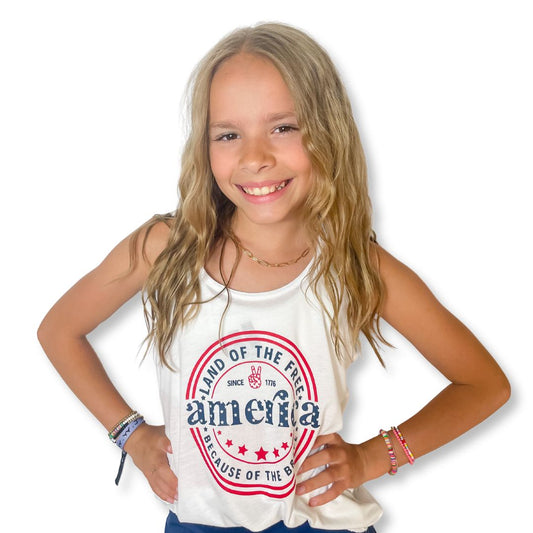 Girls America Tank Top